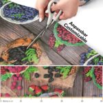 PVC Küchenteppich abwaschbar Läufer Beeren Vegan Früchte Mehrfarbig 50cm Breit