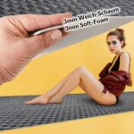 Läufer Küchen Teppich abwischbar Textil + PVC rutschfest Flechtoptik Anthrazit 50cm Breit
