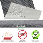 Läufer Küchen Teppich abwischbar Textil + PVC rutschfest Flechtoptik Anthrazit 50cm Breit