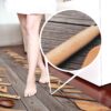 Läufer Küchen Teppich abwischbar Textil + PVC rutschfest Kochen Holz Dielen Braun 50cm Breit
