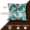 Dekokissen Kissenbezug Sofakissen Kissenhülle Zierkissen Polyester Mikrofaser 21 Deisgns 2 Größen – Sakura Petrol, 40x40cm ohne Füllung