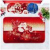 Weihnachtsteppich Weihnachts Fußmatte Wohnzimmer Küche rutschfest Teppich Weihnachten Türmatte 50×80 cm – Weihnachtsmann