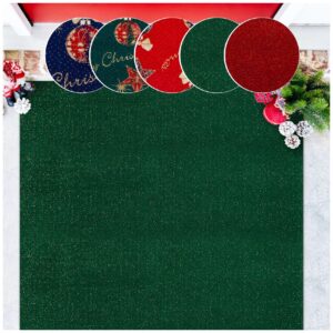Weihnachtsteppich Weihnachtsfußmatte Teppichläufer Weihnachten Flurläufer auch als Dekoration – Uni Grün, 280x100cm