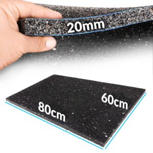Antivibrationsmatte Bautenschutzmatte Antirutschmatte Gummigranulat Stärke 2cm Stark – 120x80cm / 80x60cm / 60x60cm