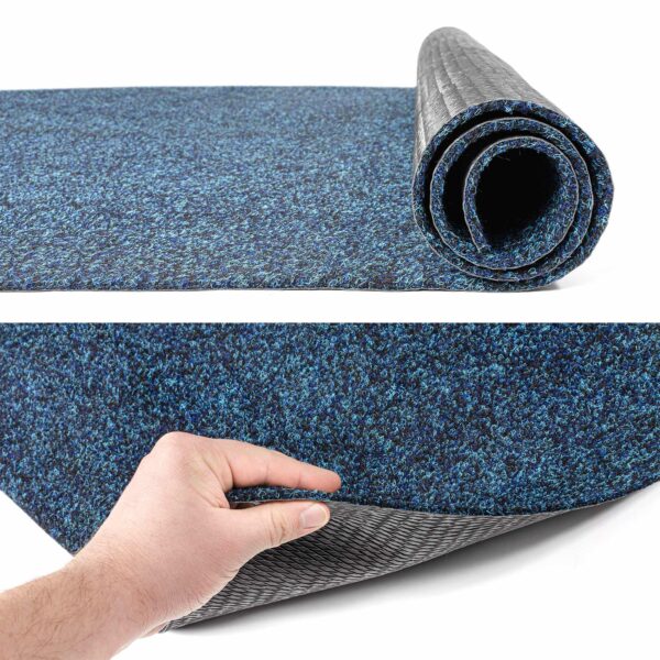 Teppichläufer Schmutzfangläufer Schmutzfangmatte Läufer Flur Eingang POET Breite 100cm Blau – 100x100cm