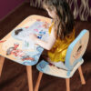 Kinder Stuhl und Tisch Set mit Motiv Angels Rosa