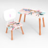 Kinder Stuhl und Tisch Set mit Motiv Power Girls Weiß