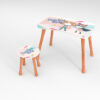 Kinder Hocker und Tisch Set mit Motiv Power Girl Rosa
