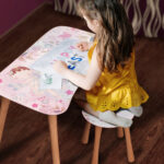 Kinder Hocker und Tisch Set mit Motiv Little Fairy Rosa