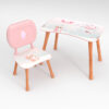 Kinder Stuhl und Tisch Set mit Motiv Bunny Love Rosa
