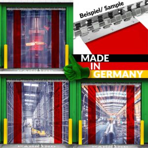 PVC Lamellen Streifenvorhang Lamellenvorhang farbig Rot Stärke 2mm Breite 20cm