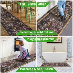 Küchenläufer waschbar Textil + PVC Küchenteppich rutschfest Sprinty Bakery Mehrfarbig 50cm Breit