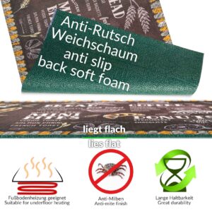Küchenläufer waschbar Textil + PVC Küchenteppich rutschfest Sprinty Bakery Mehrfarbig 50cm Breit