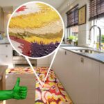 Küchenläufer waschbar Textil + PVC Küchenteppich rutschfest Sprinty Foulard Mehrfarbig 50cm Breit