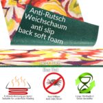 Küchenläufer waschbar Textil + PVC Küchenteppich rutschfest Sprinty Foulard Mehrfarbig 50cm Breit