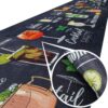 Küchenläufer waschbar Textil + PVC Küchenteppich rutschfest Sprinty Pub Mehrfarbig 50cm Breit