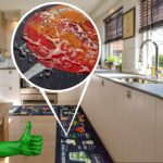 Küchenläufer waschbar Textil + PVC Küchenteppich rutschfest Sprinty Pub Mehrfarbig 50cm Breit