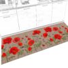 Küchenläufer waschbar Küchenteppich rutschfest Sprinty Mohnblumen Jute 52cm Breite