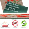 Küchenläufer waschbar Küchenteppich rutschfest Sprinty Mohnblumen Jute 52cm Breite