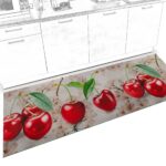 Küchenläufer abwaschbar Küchenteppich rutschfest Sprinty Kirschen Rot 52cm Breite