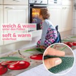Küchenläufer abwaschbar Küchenteppich rutschfest Sprinty Kirschen Rot 52cm Breite