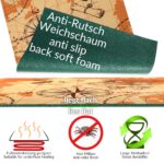 Küchenläufer waschbar Küchenteppich rutschfest Sprinty Abenteuer Braun 52cm Breite