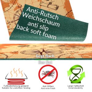 Küchenläufer waschbar Küchenteppich rutschfest Sprinty Abenteuer Braun 52cm Breite