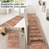 Küchenläufer waschbar Küchenteppich rutschfest Sprinty Holz Braun 52cm Breite