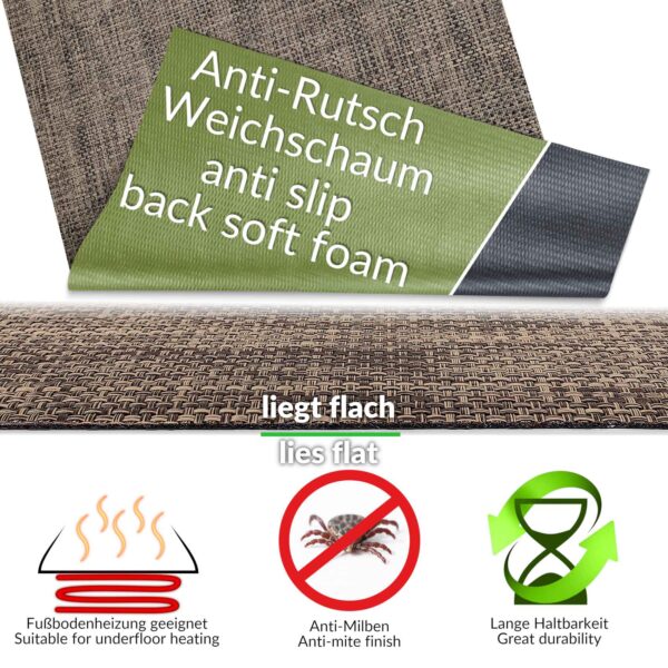 In- Outdoor Teppich Läufer Rattan TATAMI Merhfarbig 50/ 67/ 100 cm Breit