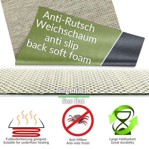 In- Outdoor Teppich Läufer Rattan TATAMI Merhfarbig 50/ 67/ 100 cm Breit