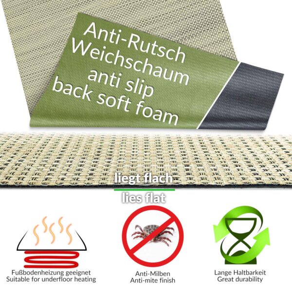 In- Outdoor Teppich Läufer Rattan TATAMI Merhfarbig 50/ 67/ 100 cm Breit