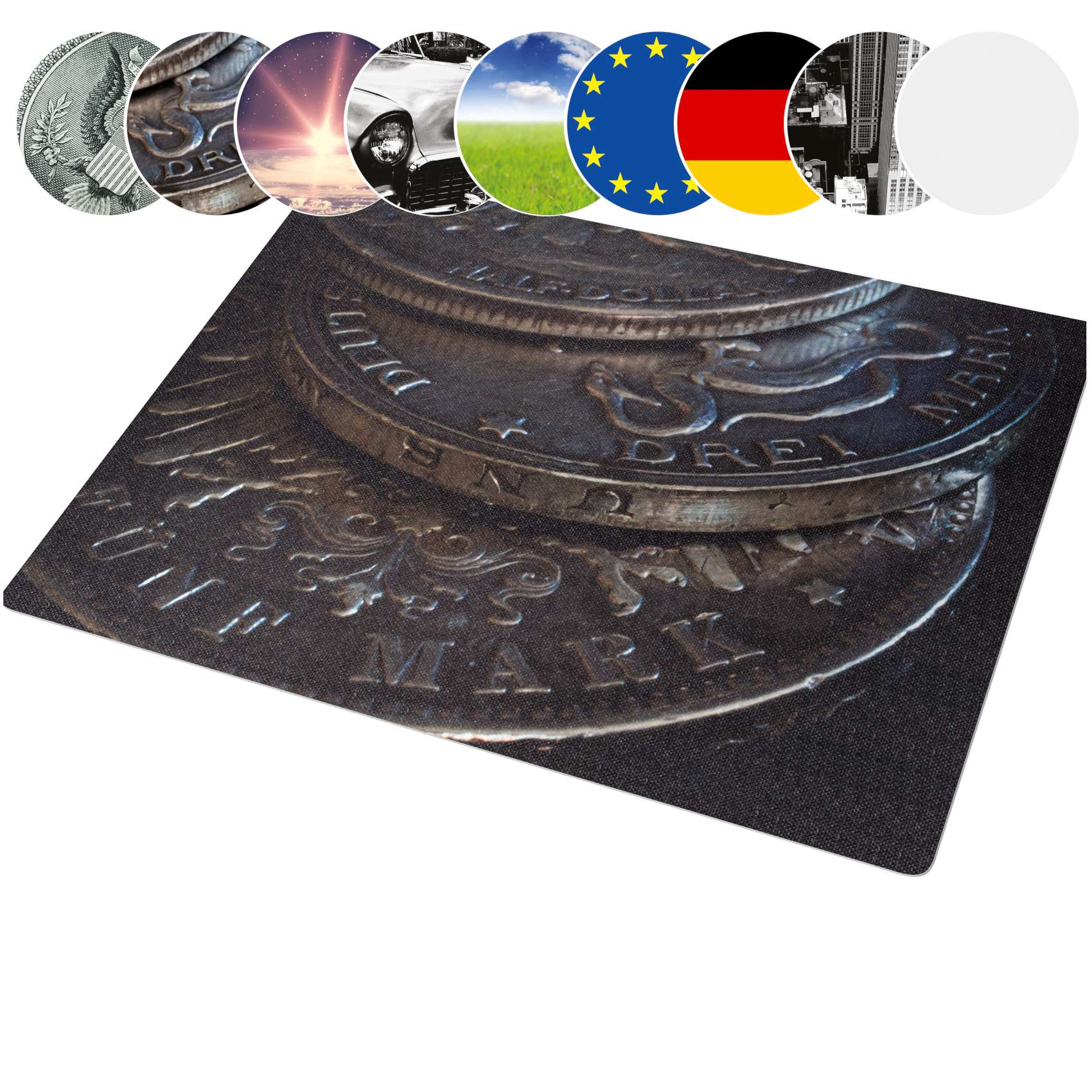 TDS-DEM-090-120_10 Bodenschutzmatte Schreibtisch Stuhl Unterlage Bürostuhlunterlage 8 Designs – Deutsche Mark, 90x120cm