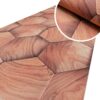 Küchenläufer TeppichLäufer abwaschbar mit Motiv Holzoptik Geometrie Beige