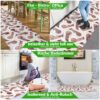 Küchenläufer TeppichLäufer abwaschbar mit Motiv Parket 3D Illusion