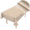 Stoff Tischdecke beschichtet abwaschbar DUO zweiseitig Beige – 100x140cm