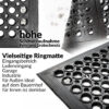 Ringgummimatte Gummimatte mit Rand Fußabtreter Schmutzfangmatte Schwarz 90x150cm