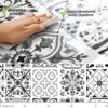 Klebefolie Möbelfolie Küche Folie selbstklebend DIY glänzend PVC-frei 0,45x3m – Fliesenoptik grau