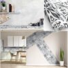 Klebefolie Möbelfolie Küche Folie selbstklebend DIY glänzend PVC-frei 0,45x3m – Fliesenoptik grau