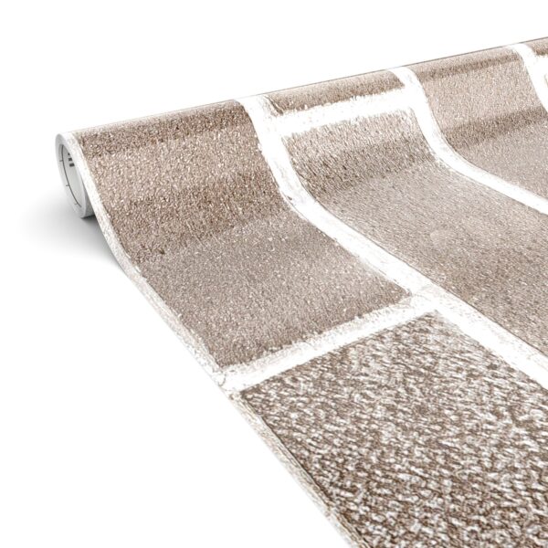 Klebefolie Möbelfolie Küche Folie selbstklebend DIY glänzend PVC-frei 0,45x3m – Ziegeloptik braun