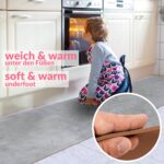 Küchenläufer Motivdruck Betonoptik 3D Küchenteppich Teppichläufer Läufer Küche rutschfest
