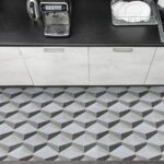 Küchenläufer Küchenteppich Motivdruck Illusion 3D Flur Teppich Läufer Küche rutschfest abwaschbar