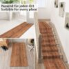 Küchenläufer Küchenteppich Läufer abwaschbar Holz Braun Breite 65cm