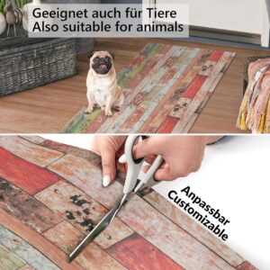Küchenläufer Küchenteppich Läufer abwaschbar Motiv Holz Breite 65cm