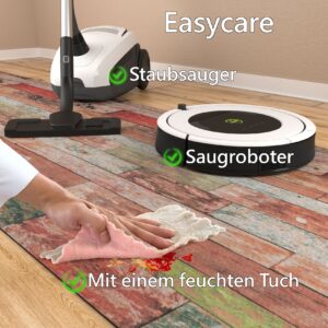 Küchenläufer Küchenteppich Läufer abwaschbar Motiv Holz Breite 65cm