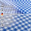 Tischdecke aus Stoff Textil Tischwäsche abwaschbar Tischtuch Baumwolle Polyester Vichy Blue In-/Outdoor Tischdecke