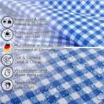 Tischdecke aus Stoff Textil Tischwäsche abwaschbar Tischtuch Baumwolle Polyester Vichy Blue In-/Outdoor Tischdecke