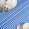 Tischdecke aus Stoff Textil Tischwäsche abwaschbar Tischtuch Baumwolle Polyester Vichy Blue In-/Outdoor Tischdecke
