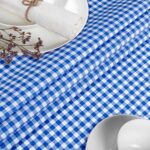 Tischdecke aus Stoff Textil Tischwäsche abwaschbar Tischtuch Baumwolle Polyester Vichy Blue In-/Outdoor Tischdecke