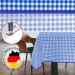 Tischdecke aus Stoff Textil Tischwäsche abwaschbar Tischtuch Baumwolle Polyester Vichy Blue In-/Outdoor Tischdecke
