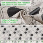 Tischdecke aus Stoff Textil Tischwäsche abwaschbar Tischtuch Baumwolle Polyester Circles Grey In-/Outdoor Tischdecke